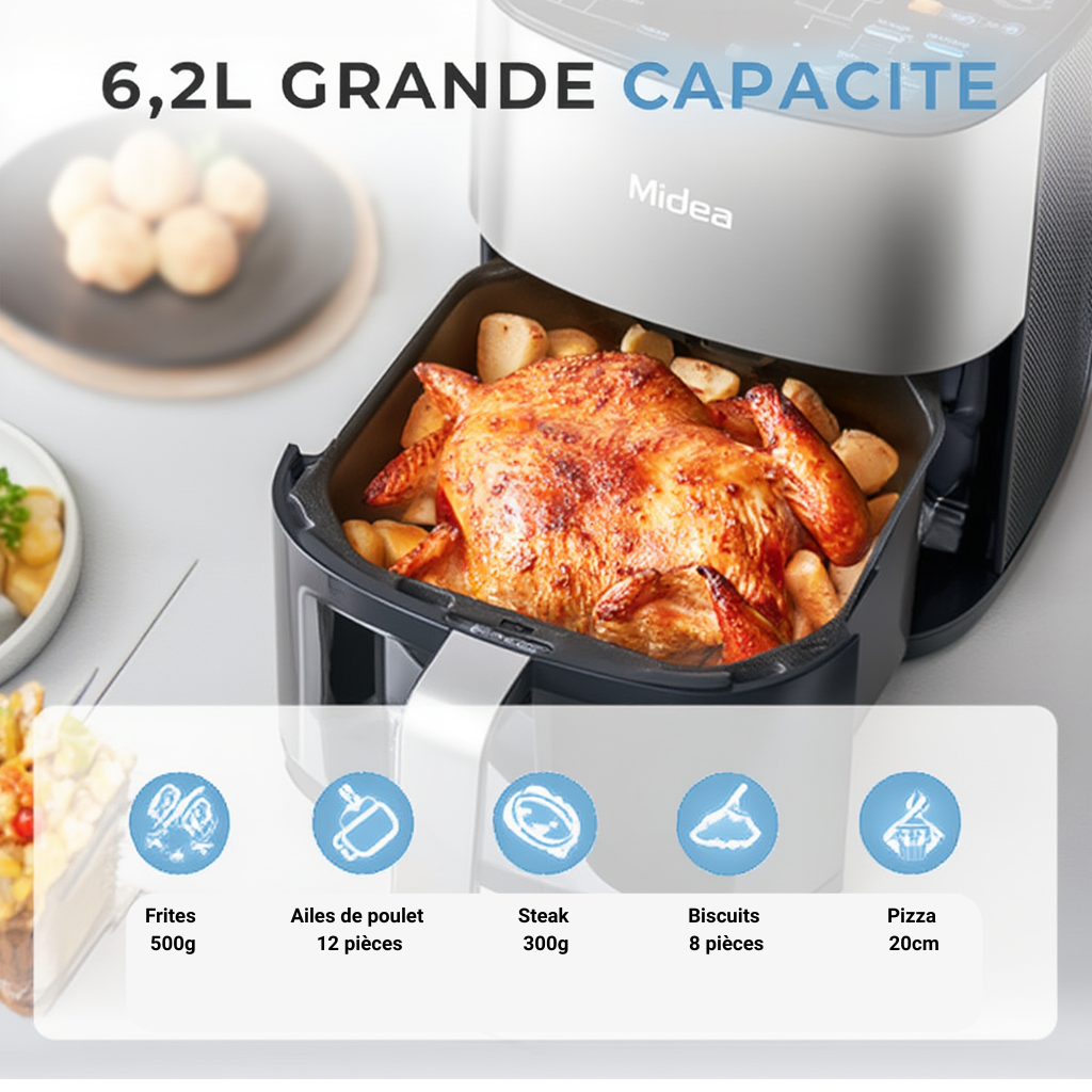 Friteuse San Huile 6,5l | Airfryer | Lacuissonsaine