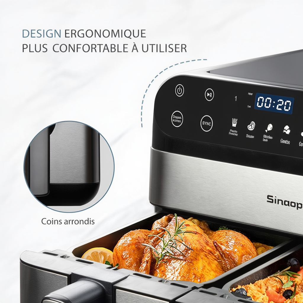 FriteuseSans Huile 10L Double Panier | Airfryer | Lacuissonsaine