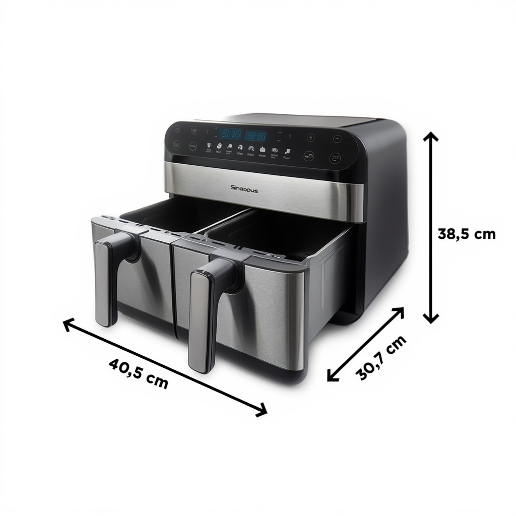 FriteuseSans Huile 10L Double Panier | Airfryer | Lacuissonsaine