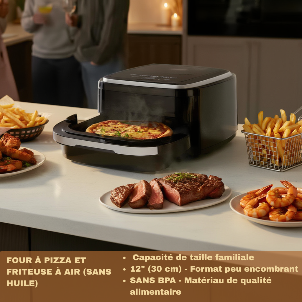 Friteuse Sans Huile 4,2L | Airfryer | Four à pizza | Lacuissonsaine