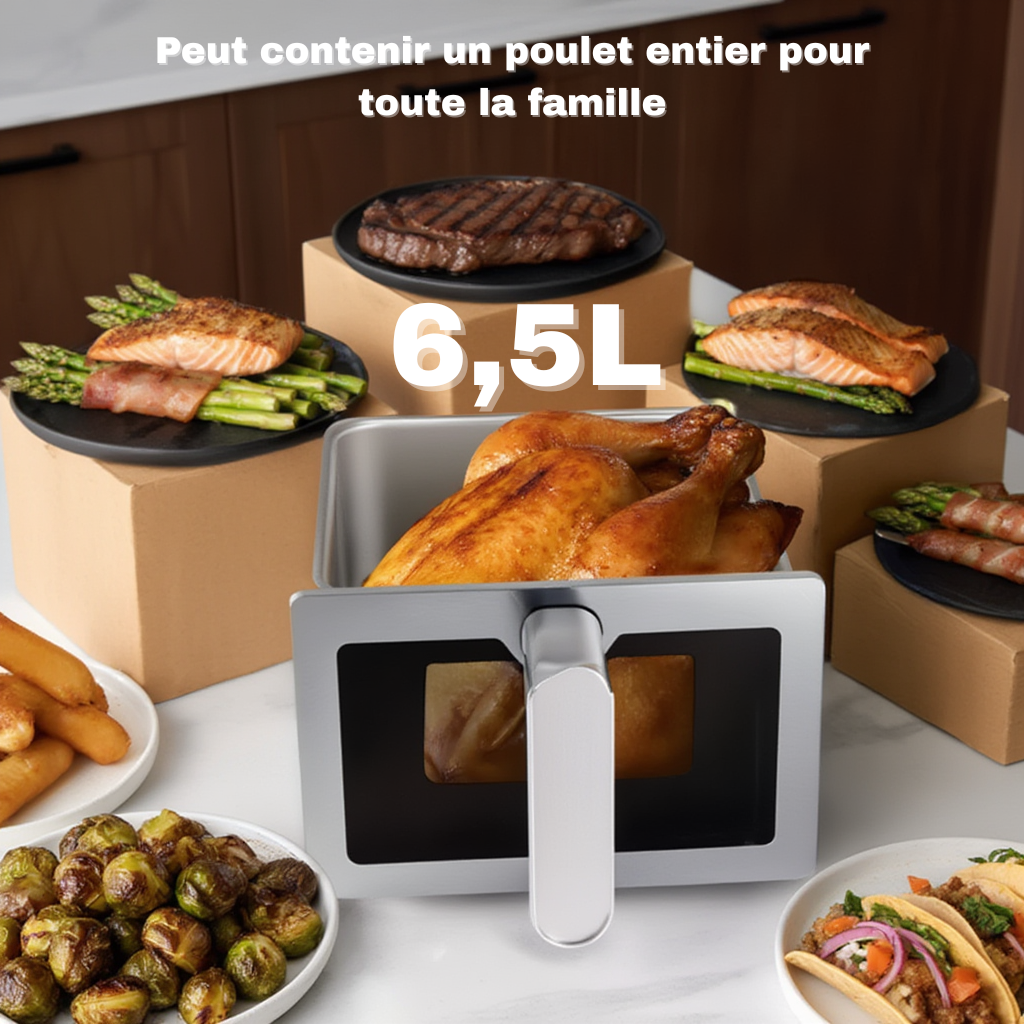 Friteuse Sans Huile 6,5L Acier Inoxydable | Airfryer | Lacuissonsaine