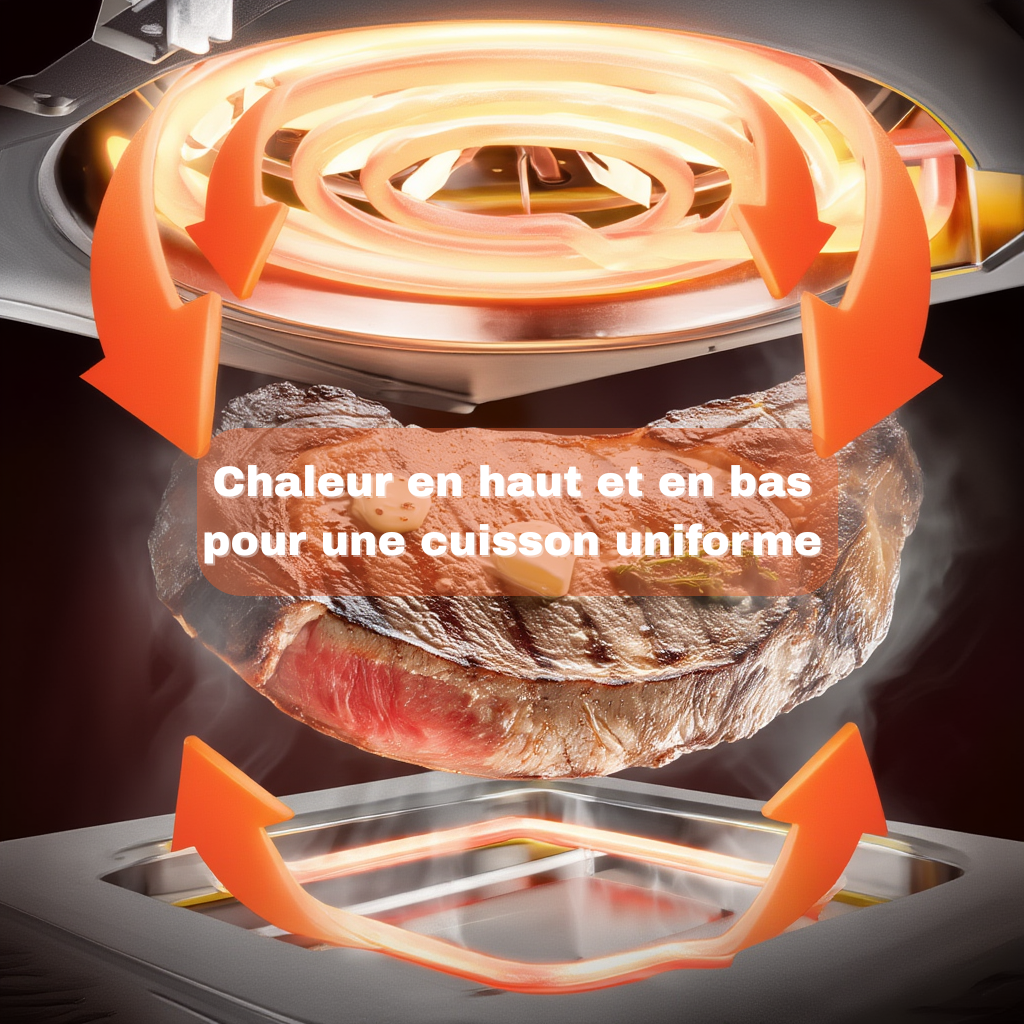 Friteuse Sans Huile 6,5L Acier Inoxydable | Airfryer | Lacuissonsaine