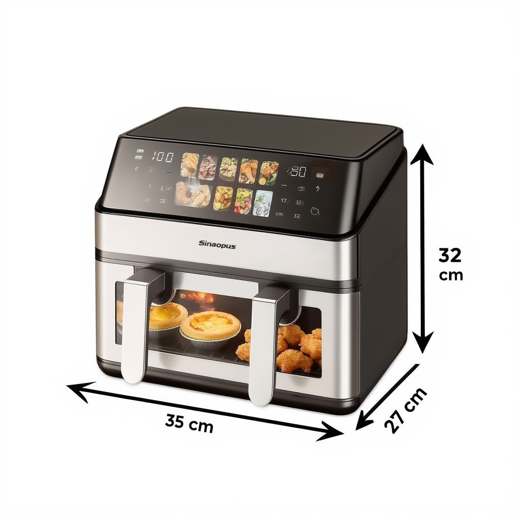 Friteuse Sans Huile de 8,5L Double Panier | Airfryer | Lacuissonsaine