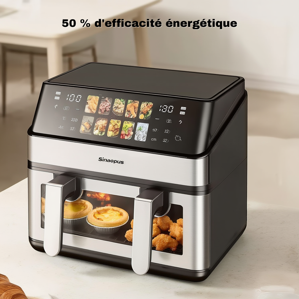 Friteuse Sans Huile de 8,5L Double Panier | Airfryer | Lacuissonsaine