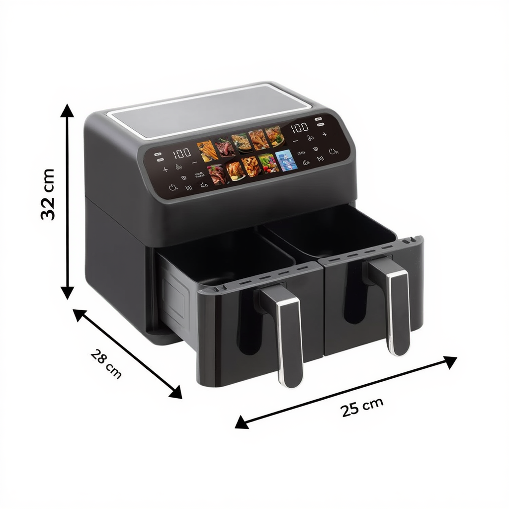 Friteuse Sans Huile Double Chambre de 9L | Airfryer