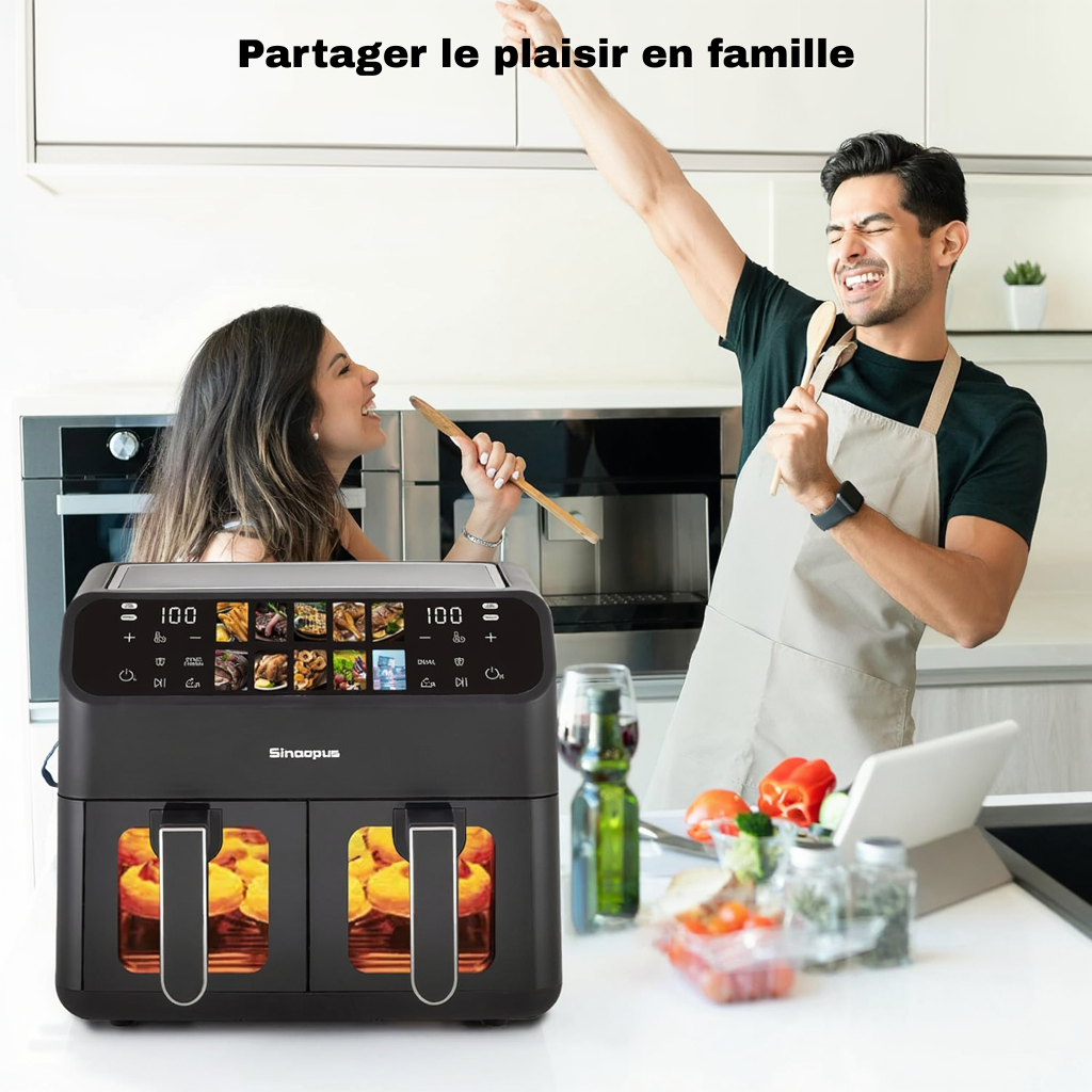 Friteuse Sans Huile Double Chambre de 9L | Airfryer