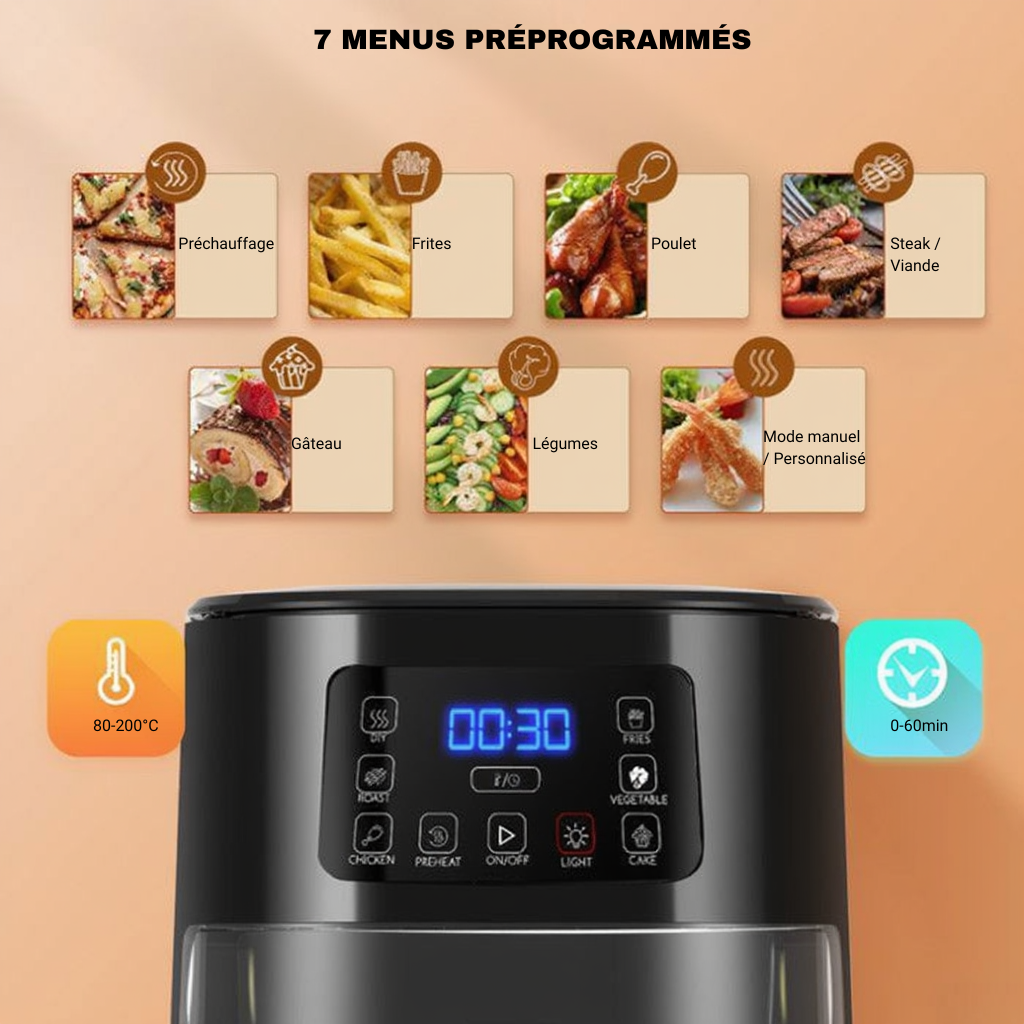 Friteuse Sans Huile 4,2L | Airfryer | Lacuissonsaine