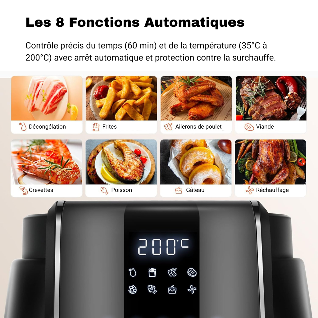 Friteuse Sans Huile 4,5l | Airfryer | Lacuissonsaine